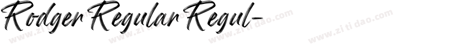 Rodger Regular Regul字体转换